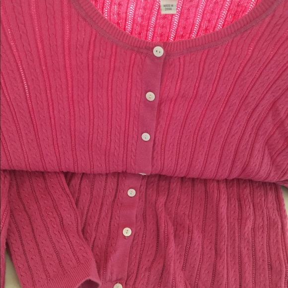 FOXCROFT Pink Button Down Supima Cardigan Sweater - Picture 9 of 16